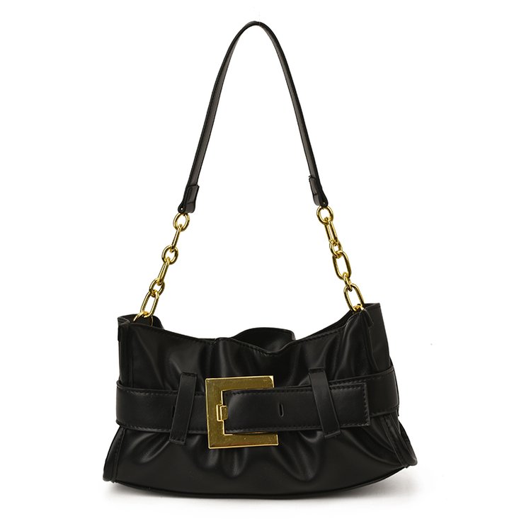 Women's PU Leather Buckle Shoulder Bag view 4