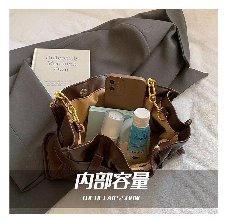 Women's PU Leather Buckle Shoulder Bag detail 7