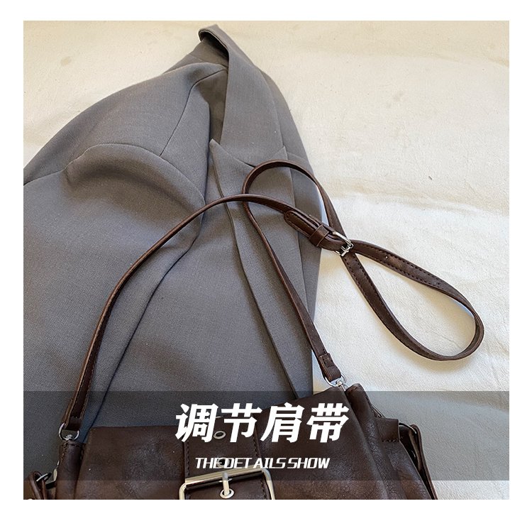 Women's PU Leather Buckle Shoulder Bag detail 13