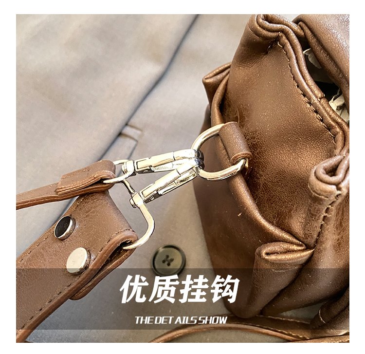 Women's PU Leather Buckle Shoulder Bag detail 14