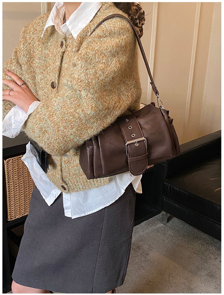 Women's PU Leather Buckle Shoulder Bag detail 17