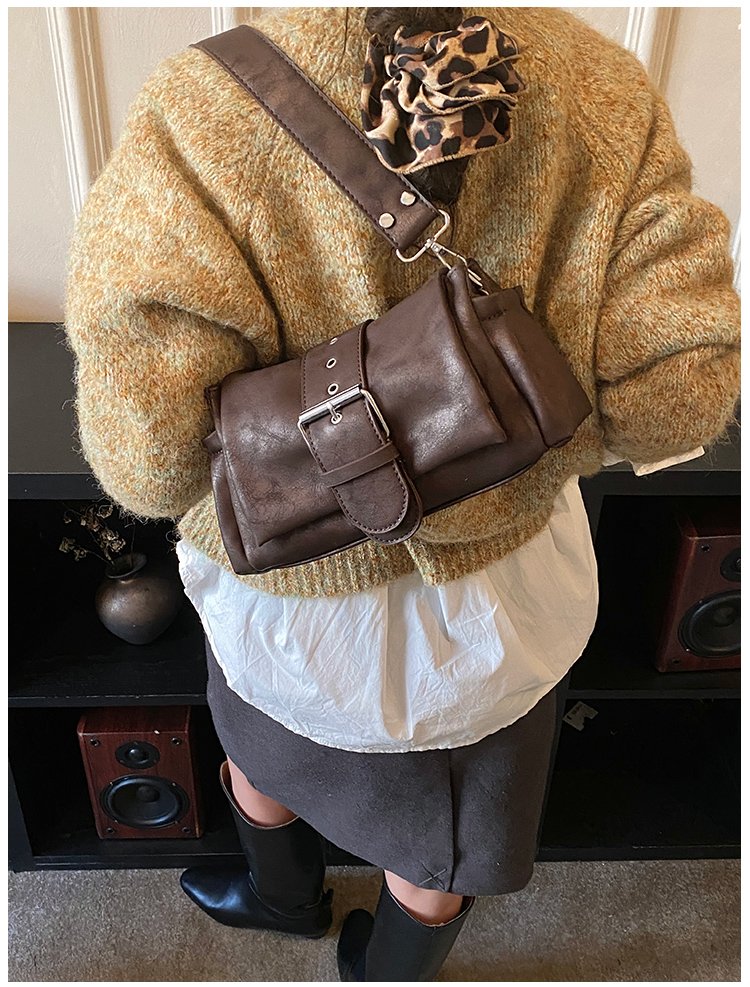 Women's PU Leather Buckle Shoulder Bag detail 20