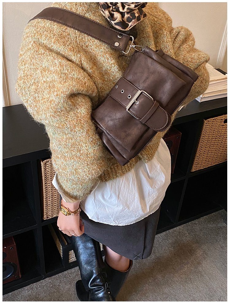 Women's PU Leather Buckle Shoulder Bag detail 22