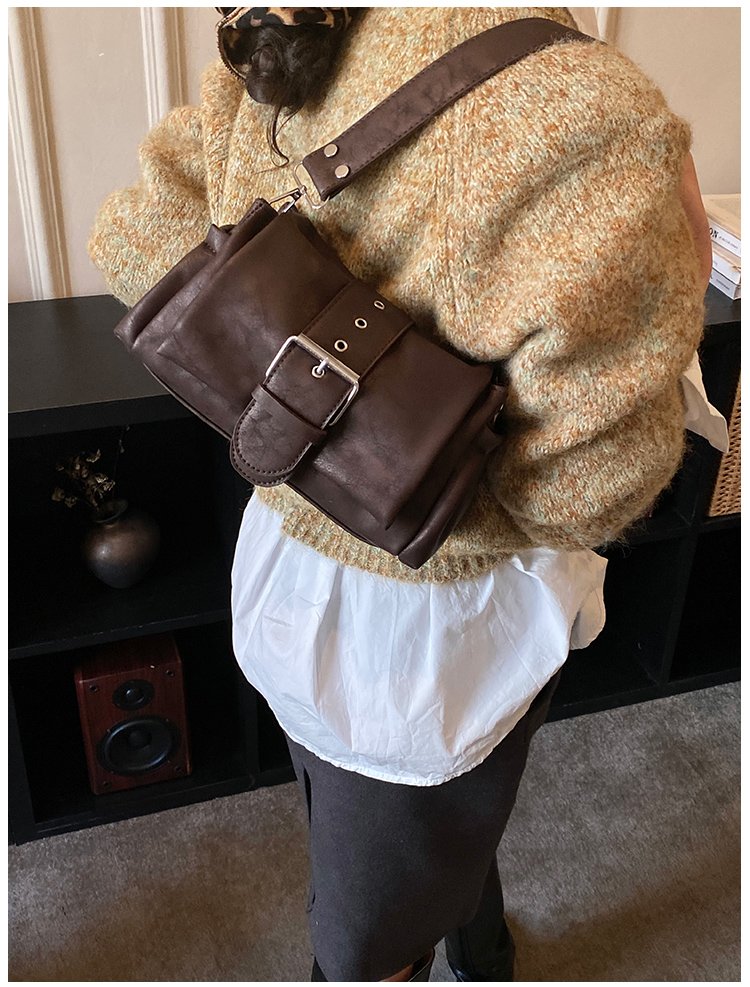 Women's PU Leather Buckle Shoulder Bag detail 23