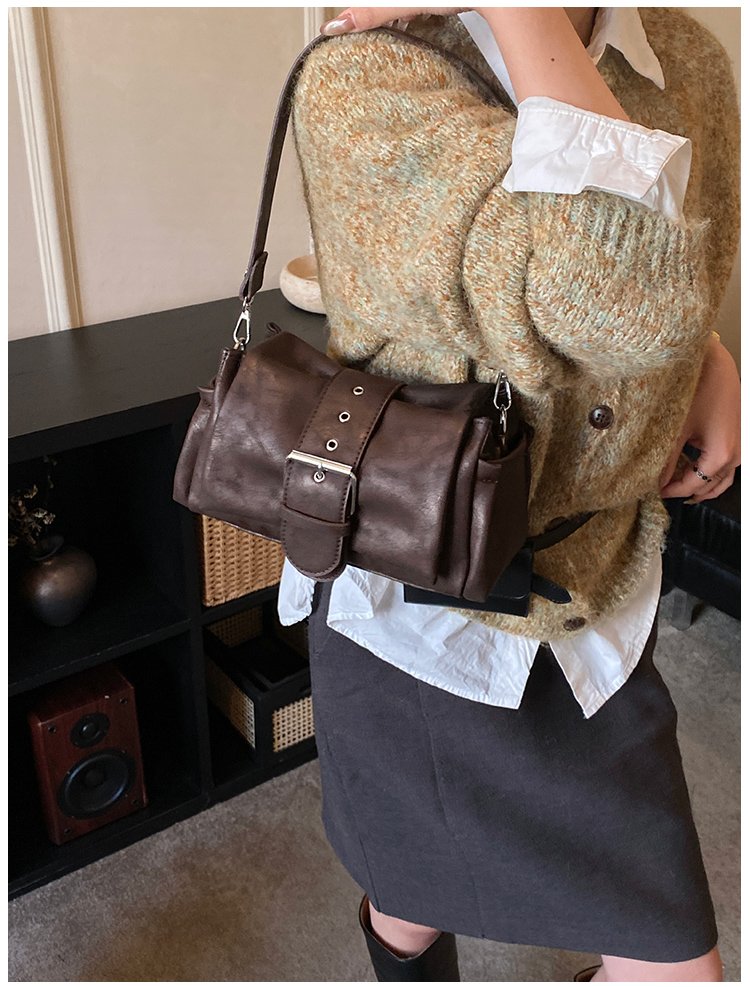 Women's PU Leather Buckle Shoulder Bag detail 26
