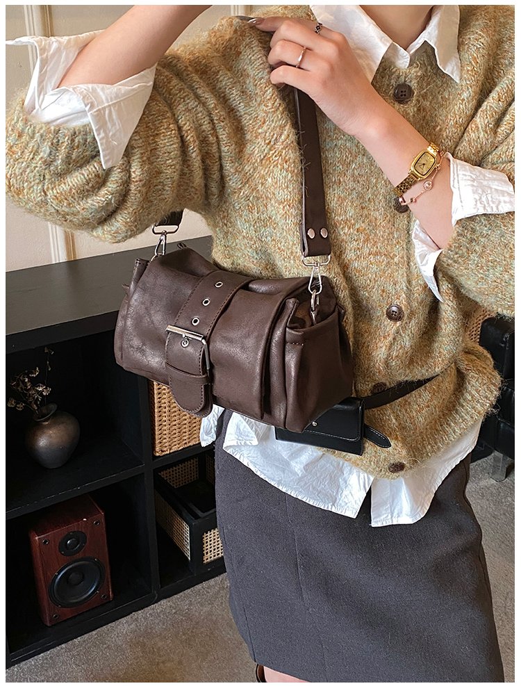 Women's PU Leather Buckle Shoulder Bag detail 27