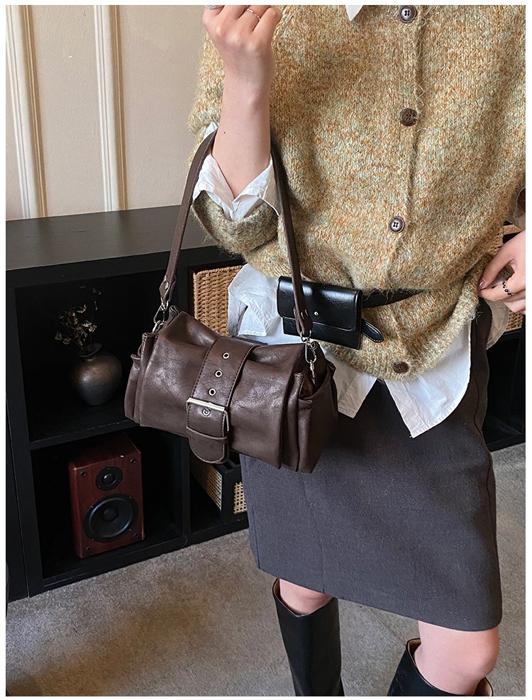 Women's PU Leather Buckle Shoulder Bag detail 28