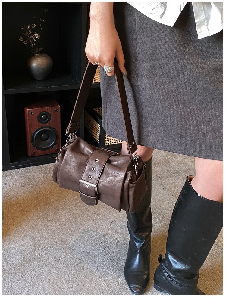 Women's PU Leather Buckle Shoulder Bag detail 32