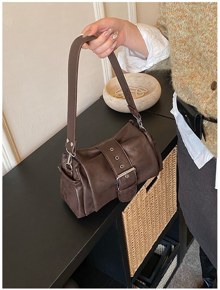 Women's PU Leather Buckle Shoulder Bag detail 33