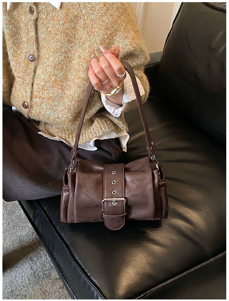 Women's PU Leather Buckle Shoulder Bag detail 34