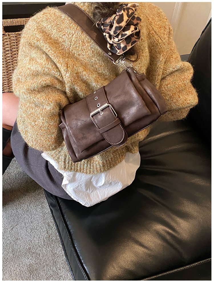 Women's PU Leather Buckle Shoulder Bag detail 36