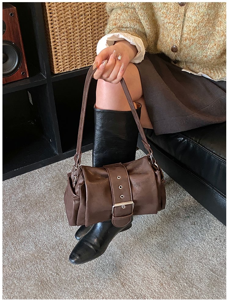 Women's PU Leather Buckle Shoulder Bag detail 37