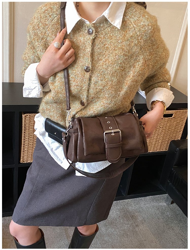 Women's PU Leather Buckle Shoulder Bag detail 38
