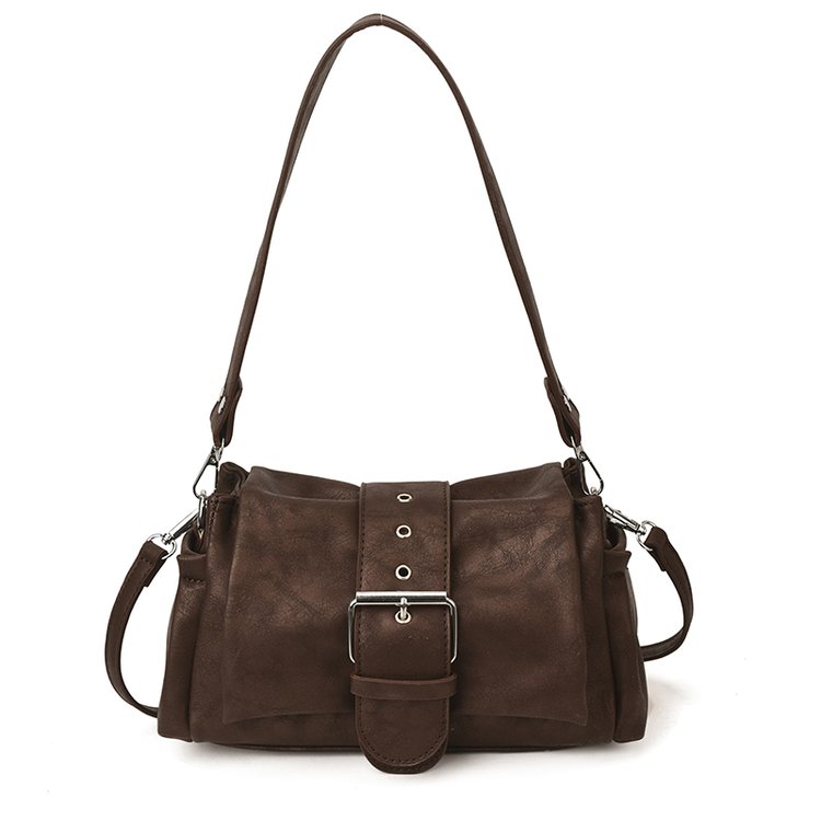 Women's PU Leather Buckle Shoulder Bag view 1