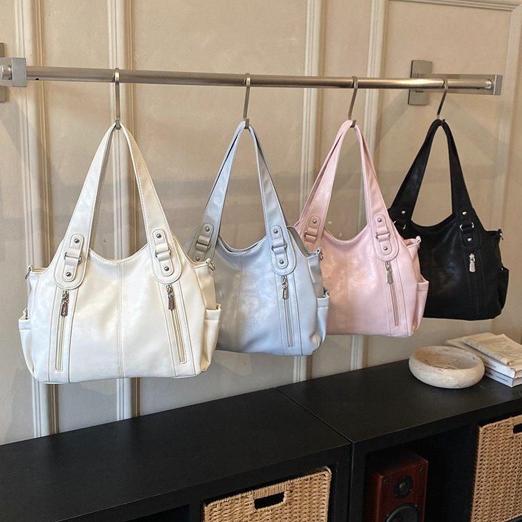 Women's PU Leather Buckle Shoulder Bag view 2