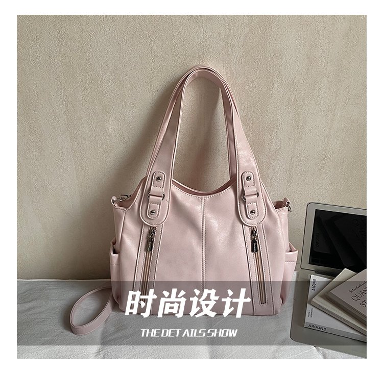 Women's PU Leather Buckle Shoulder Bag detail 12