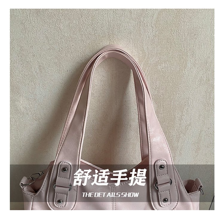 Women's PU Leather Buckle Shoulder Bag detail 13