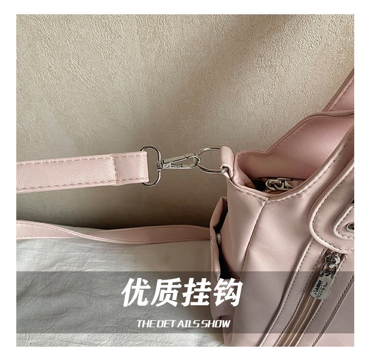 Women's PU Leather Buckle Shoulder Bag detail 14