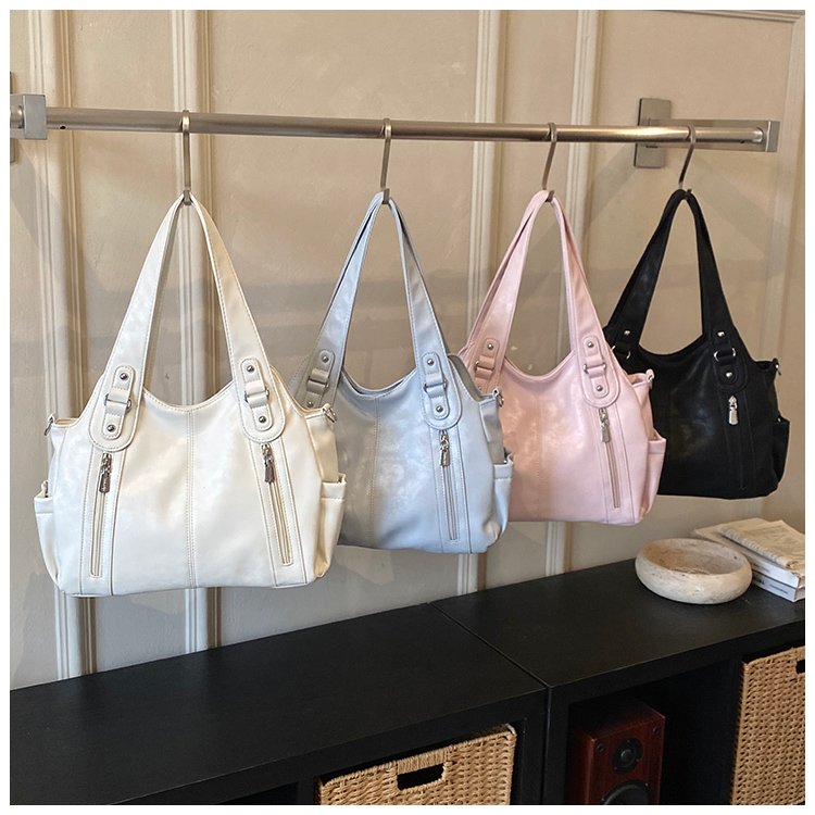 Women's PU Leather Buckle Shoulder Bag detail 1
