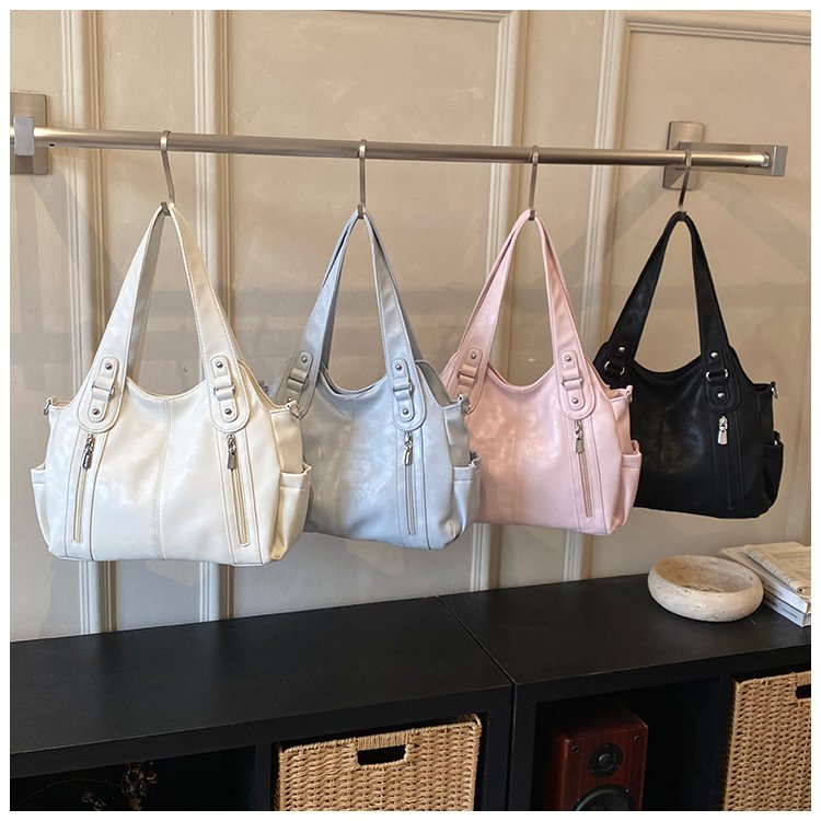 Women's PU Leather Buckle Shoulder Bag detail 2