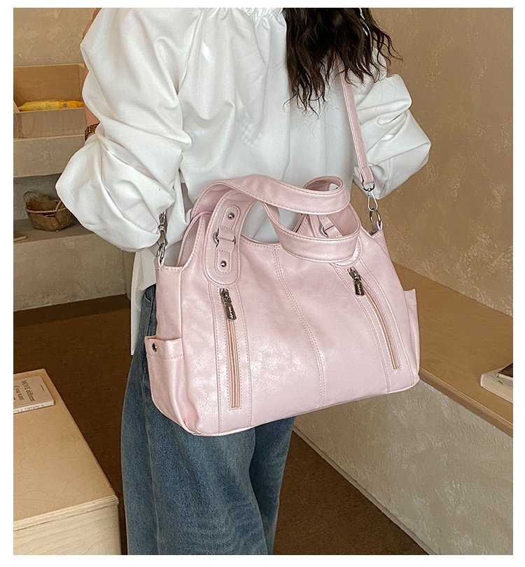 Women's PU Leather Buckle Shoulder Bag detail 4