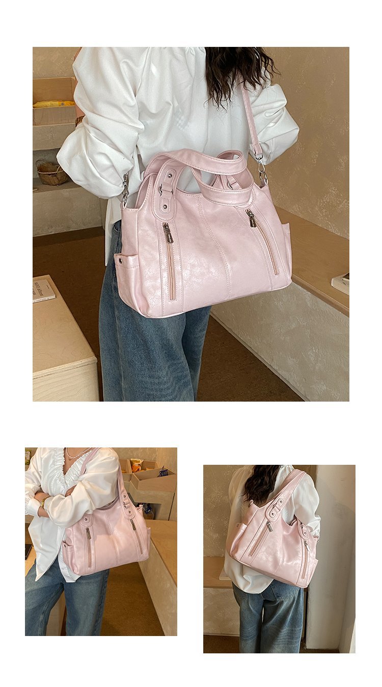 Women's PU Leather Buckle Shoulder Bag detail 5