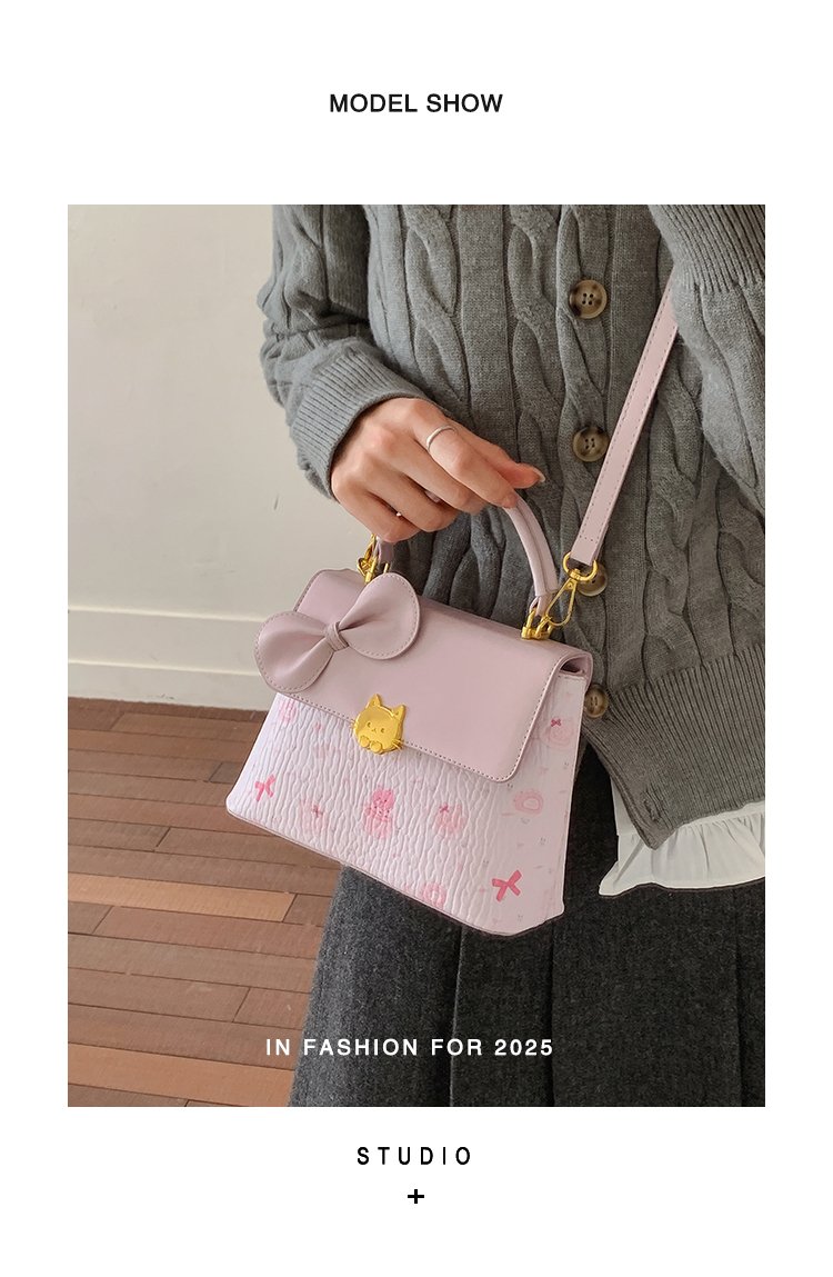 Women's PU Leather Buckle Top Handle Crossbody Bag detail 11