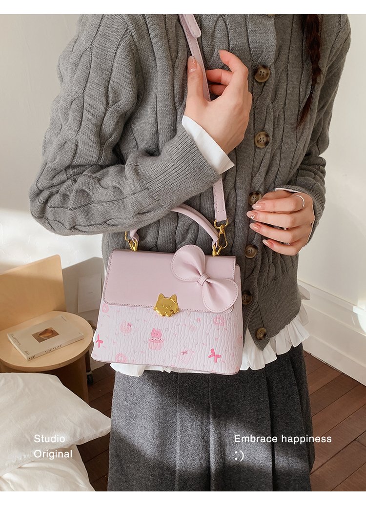 Women's PU Leather Buckle Top Handle Crossbody Bag detail 13