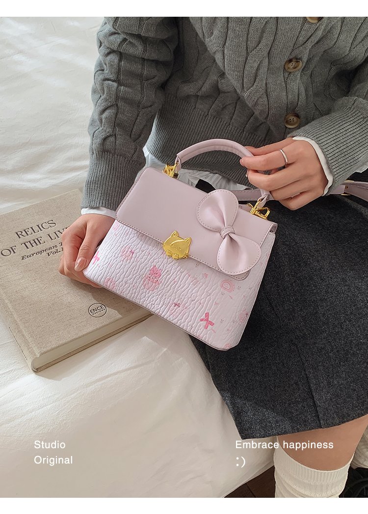 Women's PU Leather Buckle Top Handle Crossbody Bag detail 16