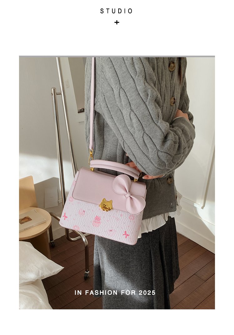 Women's PU Leather Buckle Top Handle Crossbody Bag detail 19