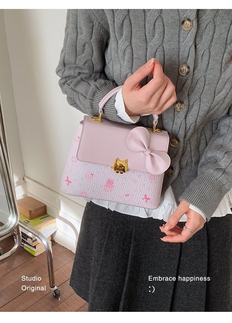 Women's PU Leather Buckle Top Handle Crossbody Bag detail 22