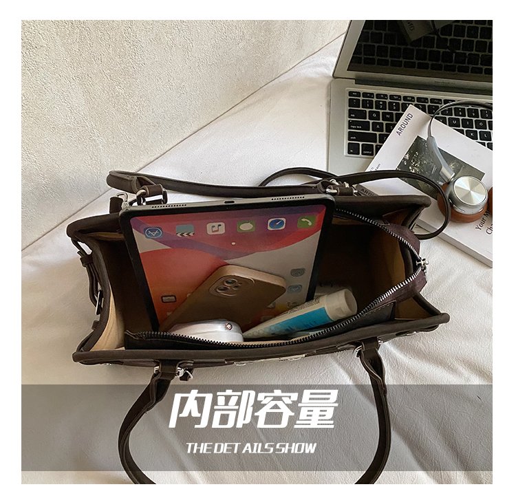 Women's PU Leather Buckle Tote Bag detail 9