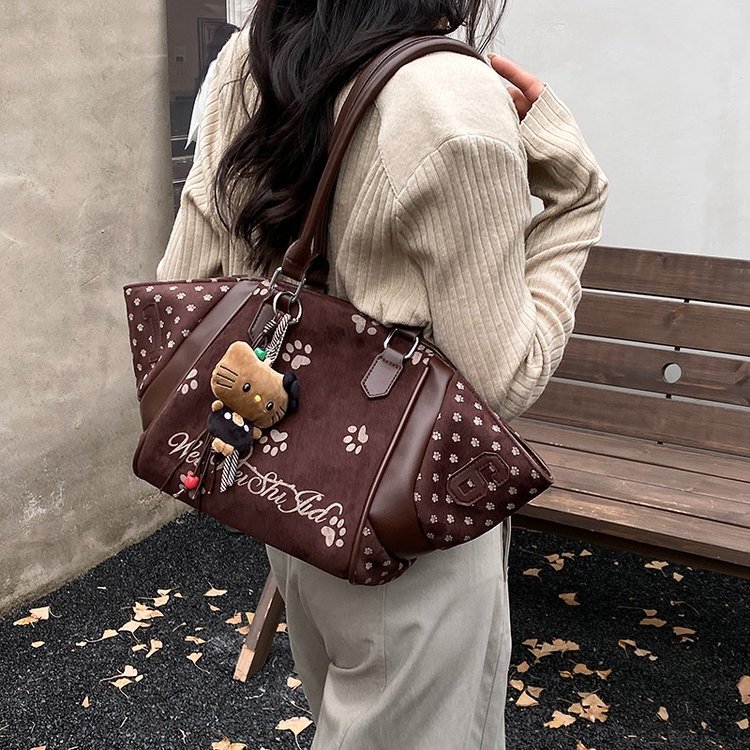 Women's Casual Cartoon Print Shell-Shaped PU Leather Handbag view 2