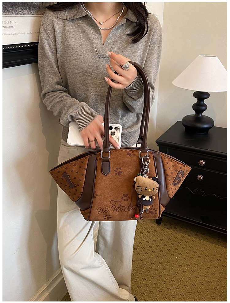 Women's Casual Cartoon Print Shell-Shaped PU Leather Handbag detail 19