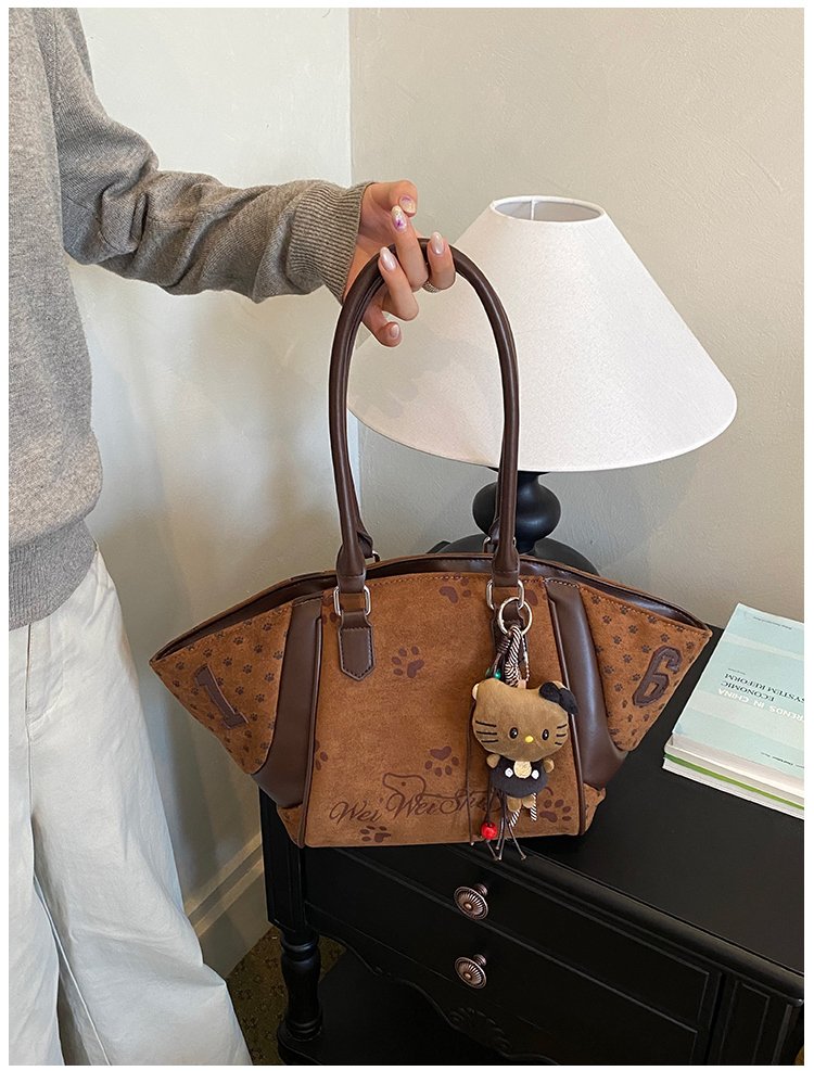 Women's Casual Cartoon Print Shell-Shaped PU Leather Handbag detail 20