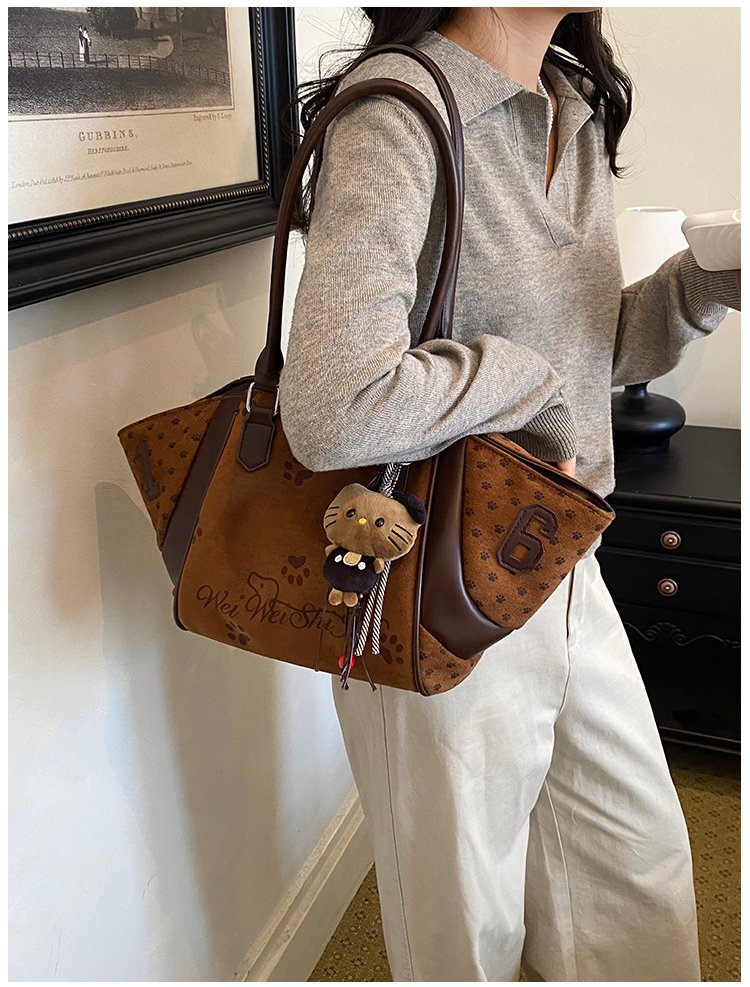 Women's Casual Cartoon Print Shell-Shaped PU Leather Handbag detail 22