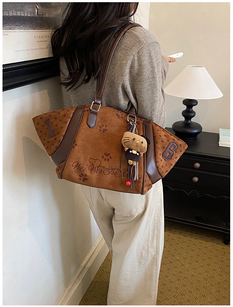 Women's Casual Cartoon Print Shell-Shaped PU Leather Handbag detail 23