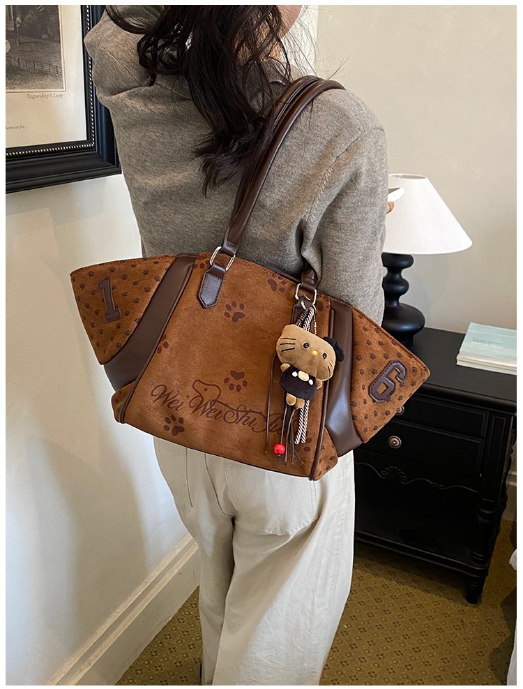 Women's Casual Cartoon Print Shell-Shaped PU Leather Handbag detail 24