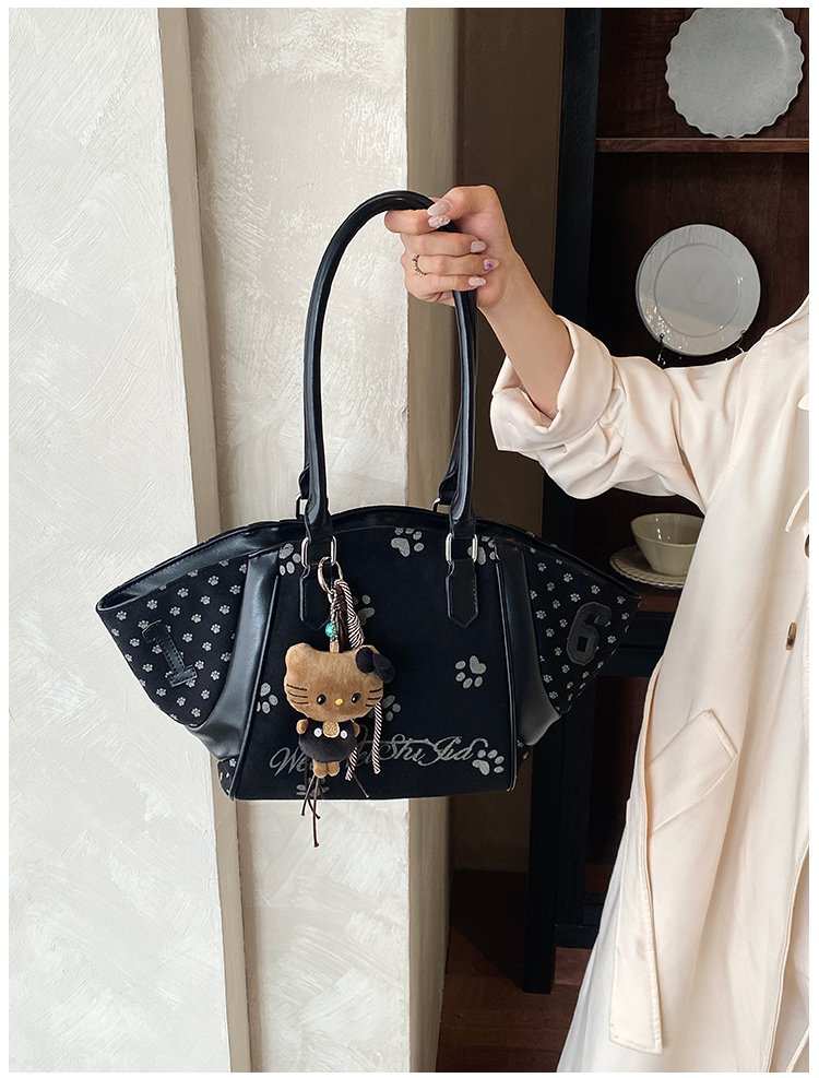 Women's Casual Cartoon Print Shell-Shaped PU Leather Handbag detail 26