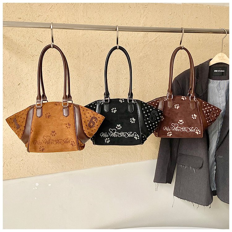 Women's Casual Cartoon Print Shell-Shaped PU Leather Handbag detail 2