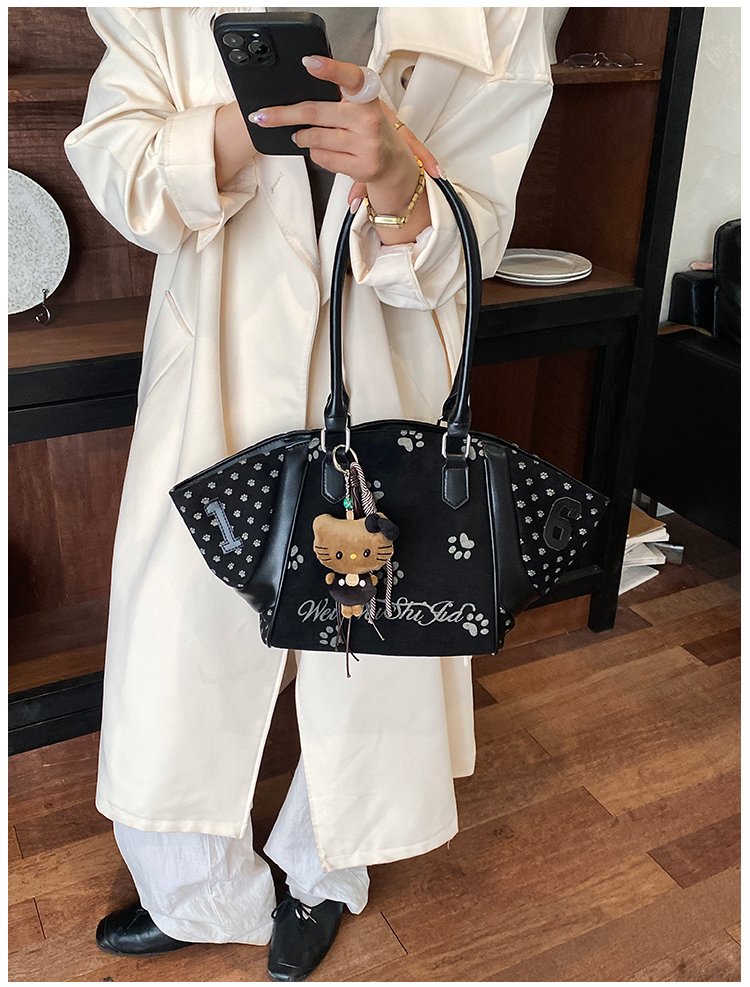 Women's Casual Cartoon Print Shell-Shaped PU Leather Handbag detail 29