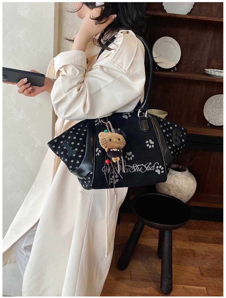 Women's Casual Cartoon Print Shell-Shaped PU Leather Handbag detail 30