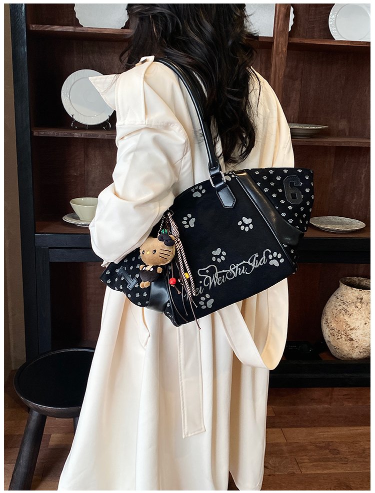 Women's Casual Cartoon Print Shell-Shaped PU Leather Handbag detail 31