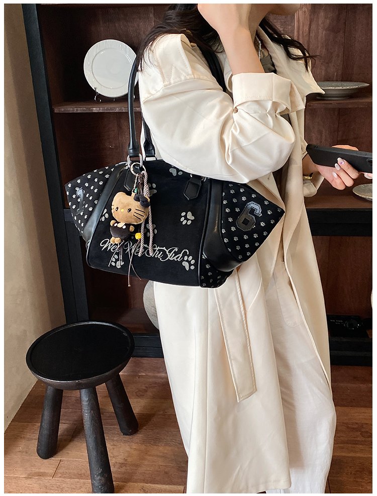 Women's Casual Cartoon Print Shell-Shaped PU Leather Handbag detail 34