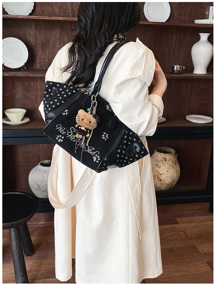 Women's Casual Cartoon Print Shell-Shaped PU Leather Handbag detail 36