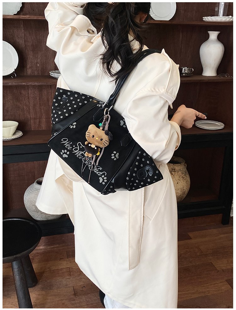 Women's Casual Cartoon Print Shell-Shaped PU Leather Handbag detail 38