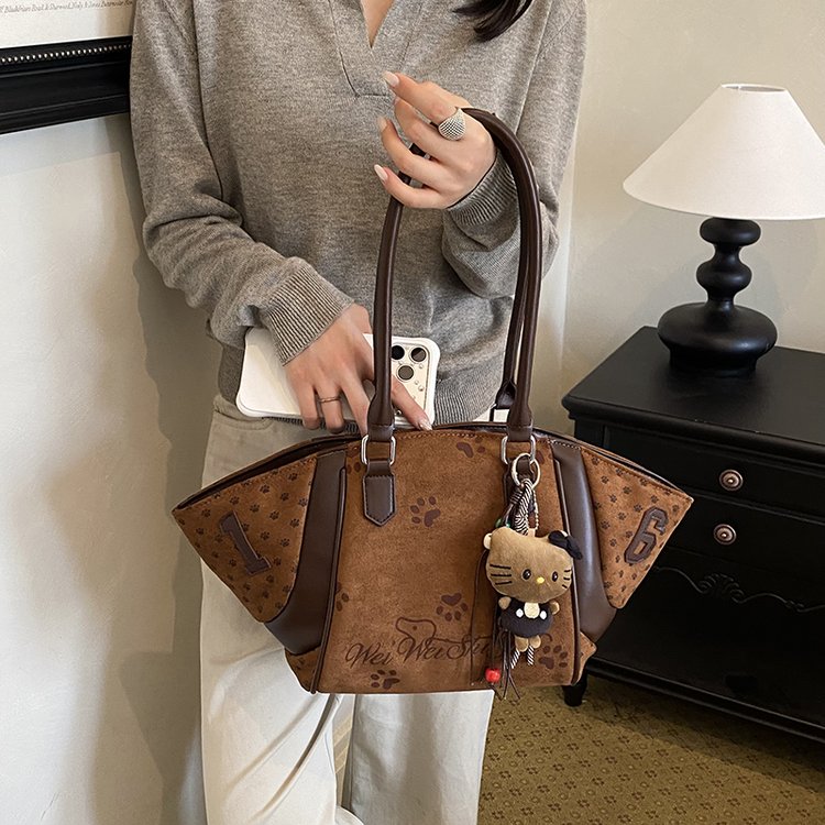 Women's Casual Cartoon Print Shell-Shaped PU Leather Handbag view 5