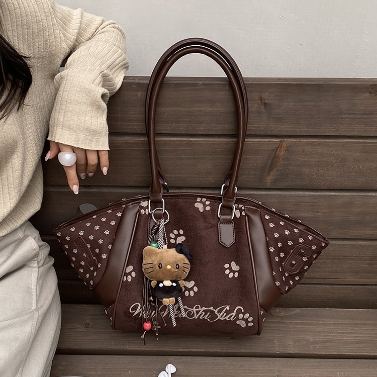 Women's Casual Cartoon Print Shell-Shaped PU Leather Handbag view 7