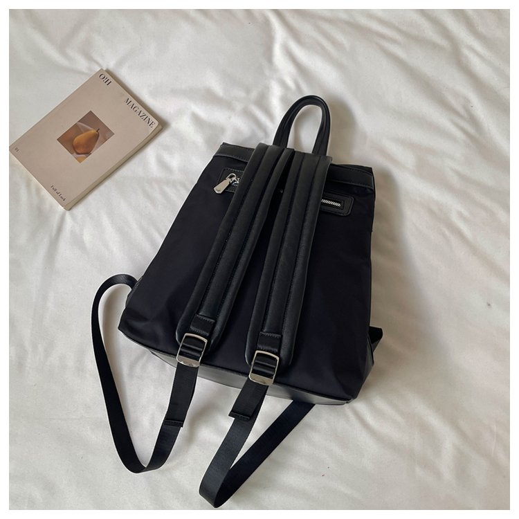 Unisex Casual Solid-Color Waterproof Fabric Backpack detail 10