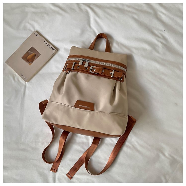 Unisex Casual Solid-Color Waterproof Fabric Backpack detail 13